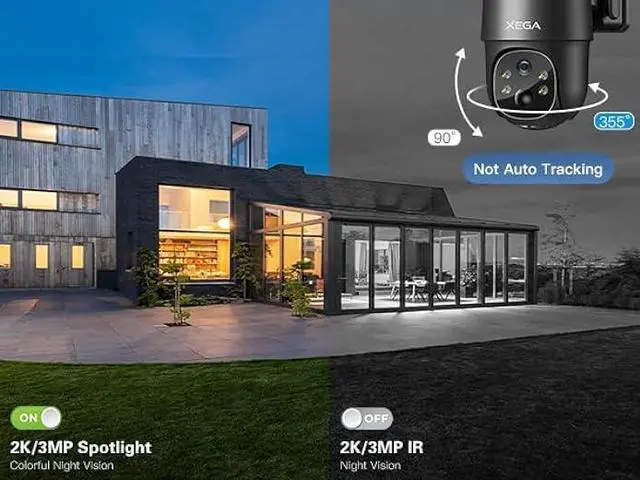 Alt view image 5 of 6 - Xega 4G LTE Cellular Security Camera Solar with SIM Card (Verizon AT&T T-Mobile),Wireless Outdoor No WiFi Security Camera,2K HD PTZ Night Vision Motion Detection 2 Way Talk SD&Cloud Storage