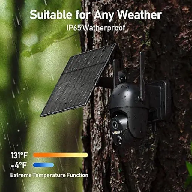 Alt view image 6 of 6 - SEHMUA 4G LTE Cellular Solar Security Camera Wireless Outdoor, No WiFi Solar Powered Camera, 360° Live View, 2K Color Night Vision, PIR Motion Sensor, 2 Way Talk(32G SD&SIM Card Included)