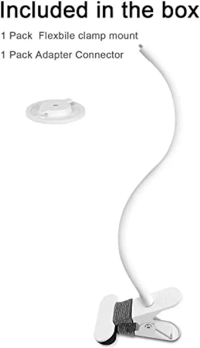 Alt view image 6 of 7 - SZAOYU Baby Monitor Mount Compatible with Kasa Indoor Pan/Tilt Smart Security Camera EC70,KC410S,15.7 inches Flexible Clip Clamp Mount Long Gooseneck Arm, Baby Monitors Holder Without Tools