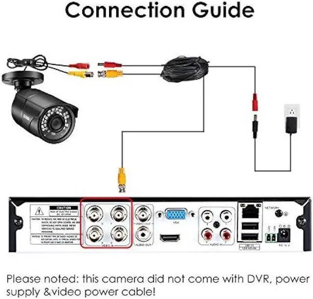 Alt view image 4 of 6 - ZOSI 2.0MP HD 1080P 1920TVL Hybrid 4 in 1 TVI/CVI/AHD/CVBS Indoor Outdoor Home Security Cameras Weatherproof,120ft Night Vision,Aluminum Metal Housing,For 960H,720P,1080P,5MP,4K analog CCTV DVR