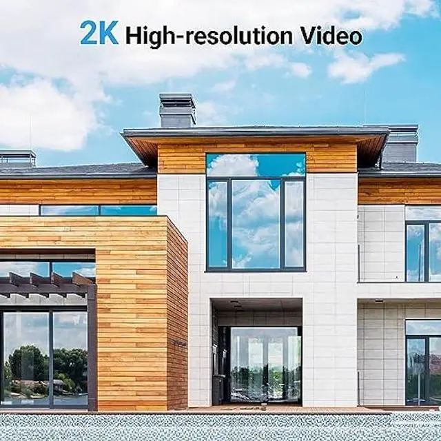 Alt view image 2 of 6 - FOSCAM B4 Solar Security Cameras Wireless Outdoor, 4MP PT Battery Powered 2.4G Wi-Fi Camera for Home Surveillance Outside with Spotlights, 2K Night Vision, 2-Way Audio, PIR Detection, IP65