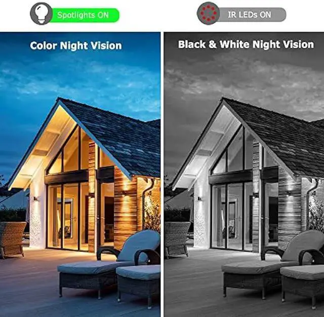 Alt view image 6 of 6 - Security Camera Outdoor 2K 4MP, Hosafe WiFi Home Security System Video Surveillance IP Camera, Floodlight Motion Detection, Pan Tilt Auto Tracking, Two Way Audio, Color Night Vision, Waterproof