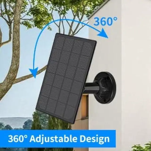 Alt view image 3 of 6 - StartVision Solar Panel for Rechargeable Battery Outdoor Camera,Waterproof Solar Panel with 9.8ft USB Cable, Continuously Power for Outdoor Security Camera,5V 3.5W Micro USB Port