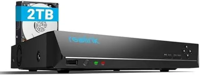 Main image of REOLINK 4K 8CH Network Video Recorder for Home Security Camera System, Only Work with 12MP/4K/5MP/4MP HD Reolink IP Cameras PoE NVR, 24/7 Recording to Pre-Installed 2TB Hard Drive, RLN8-410