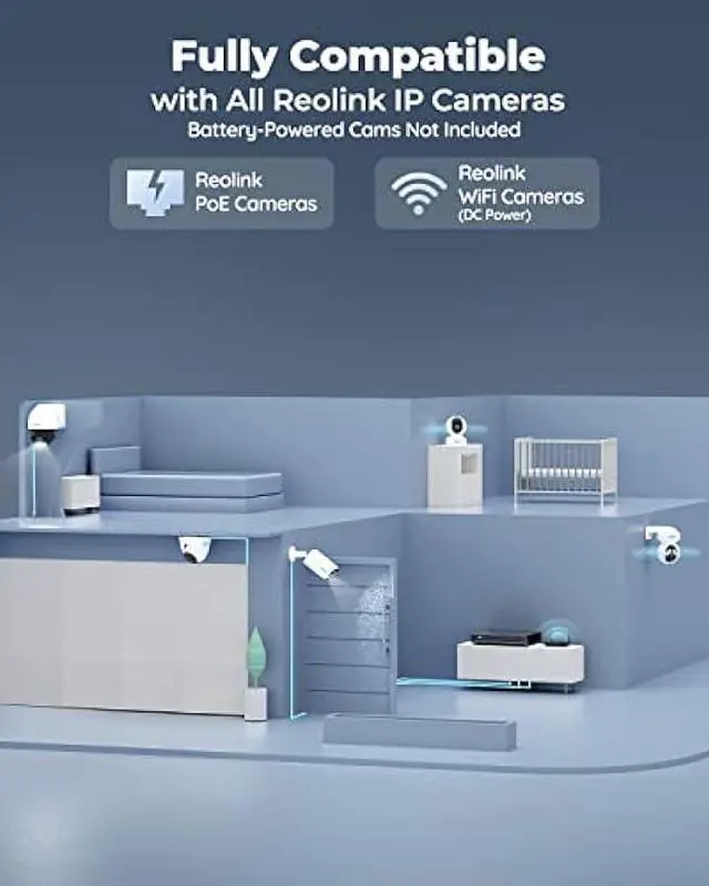 Alt view image 3 of 5 - REOLINK 4K 8CH Network Video Recorder for Home Security Camera System, Only Work with 12MP/4K/5MP/4MP HD Reolink IP Cameras PoE NVR, 24/7 Recording to Pre-Installed 2TB Hard Drive, RLN8-410