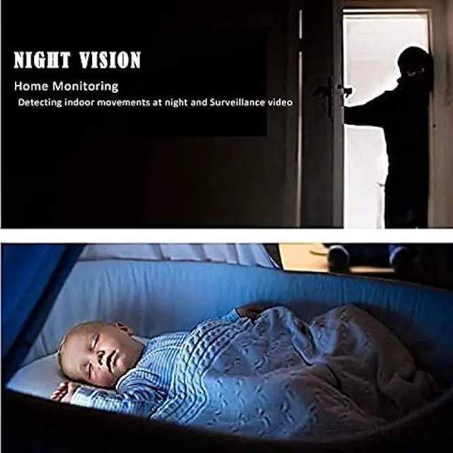 Alt view image 5 of 6 - Pomocuty Mini Spy Camera 1080P Hidden Camera - Portable Small HD Nanny Cam with Night Vision and Motion Detection - Indoor Covert Security Camera for Home and Office - Hidden Spy Cam, black