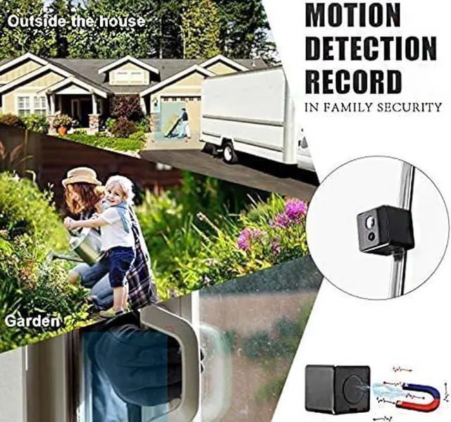 Alt view image 2 of 6 - Pomocuty Mini Spy Camera 1080P Hidden Camera - Portable Small HD Nanny Cam with Night Vision and Motion Detection - Indoor Covert Security Camera for Home and Office - Hidden Spy Cam, black