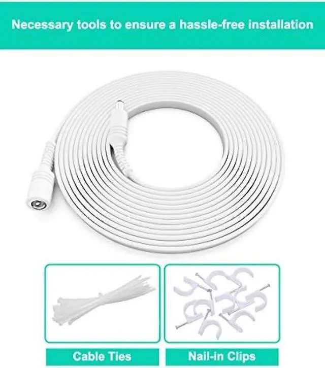 Alt view image 2 of 7 - Itramax 30ft 12V DC Extension Cable (2-Pack),DC 2.1mm x 5.5mm 5521 Power Supply Adapter Flat Extender Cord,Female to Male Wire for IP Network,CCTV Security Camera,DVRs & More Devices,5V,9V,24V,Volt,25