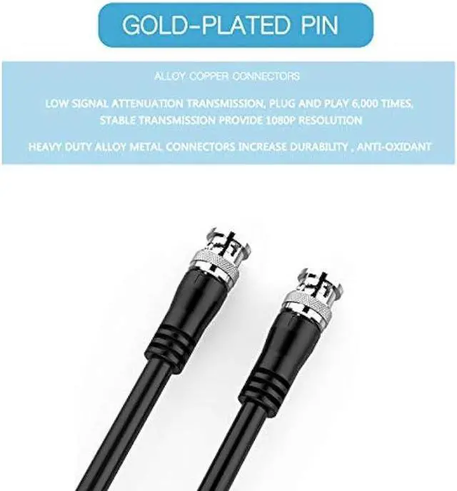 Alt view image 6 of 7 - FURUI SDI Cable 75ft, HD-SDI Cable 3G 75 Ohm Coax Cable 75-5 BNC to BNC Cable Copper Connectors Anti Oxidant 1080P for Video Security Camera CCTV Systems