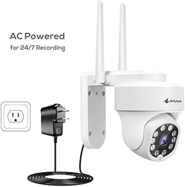 Alt view image 6 of 6 - Kittyhok PTZ Security Camera Wireless Outdoor | 2K FHD Wireless Cameras for Home Security with 360 Viewing, Auto Tracking, Spotilght Color Night Vison, Human Detection, Up to 256GB Micro SD Card