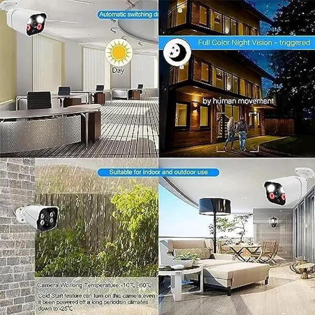 Alt view image 6 of 7 - WESECUU Poe Security Camera, IP Camera, CCTV Camera, Surveillance Camera, Poe Camera Only Match POE Security Camera System with Motion Sensor, Phone app, Floodlight, Audio, Outdoor, Indoor