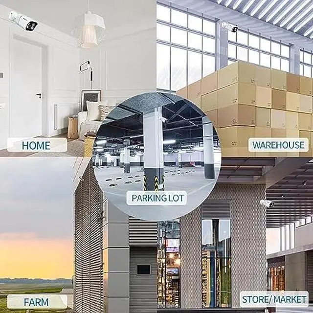 Alt view image 7 of 7 - WESECUU Poe Security Camera, IP Camera, CCTV Camera, Surveillance Camera, Poe Camera Only Match POE Security Camera System with Motion Sensor, Phone app, Floodlight, Audio, Outdoor, Indoor