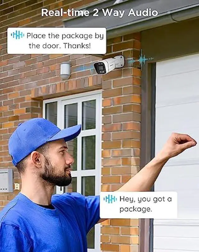 Alt view image 3 of 6 - FOSCAM 4K IP PoE Security Camera Outdoor, V8EP 8MP Home Security Surveillance Camera with AI Human Vehicle Detection,66ft Color Night Vision, Siren Alert,2-Way Talk,110° Wide FOV,IP66