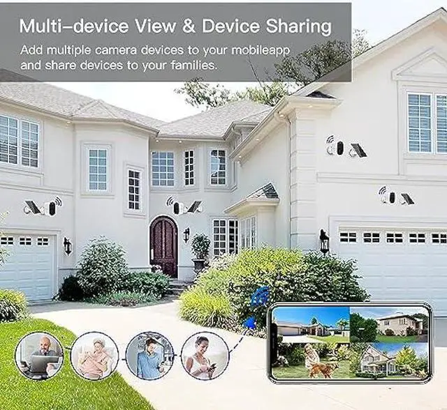 Alt view image 6 of 6 - VSTARCAM Solar Security Camera Outdoor, 3MP Color Night Vision, Outdoor Camera Wireless Solar Powered with PIR, Spotlight & Siren 2-Way Talk, Free Cloud Storage, IP66 Waterproof