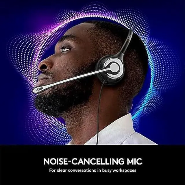 Alt view image 2 of 7 - Wantek USB Headset with Mic for PC, On-Ear Computer Laptop Headphones with Noise Cancelling Microphone in-line Control for Home Office Online Class Skype Zoom