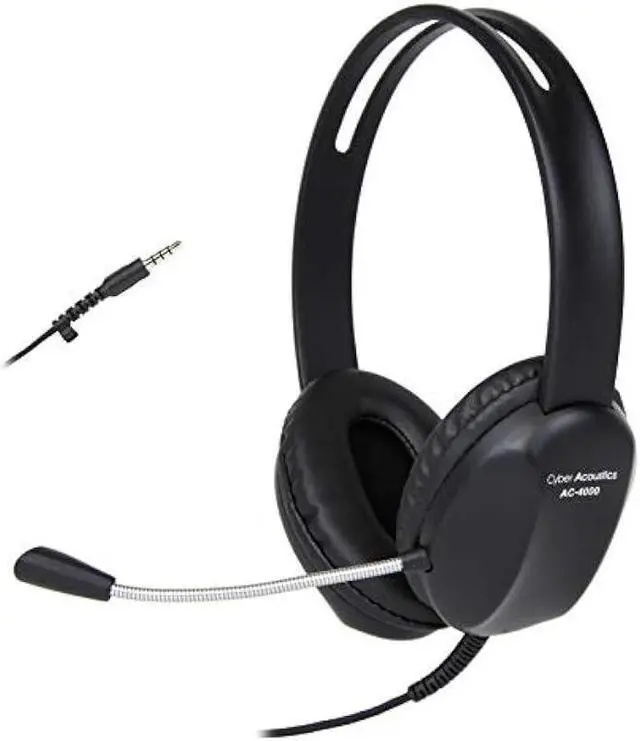 Main image of Cyber Acoustics Stereo PC Headset (AC-4000), 3.5mm Connection, Noise Canceling Microphone for PC, Mac and, Tablets, Perfect for Classroom or Home