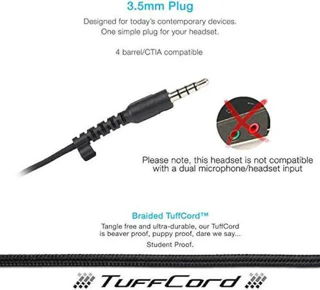 Alt view image 4 of 6 - Cyber Acoustics Stereo PC Headset (AC-4000), 3.5mm Connection, Noise Canceling Microphone for PC, Mac and, Tablets, Perfect for Classroom or Home