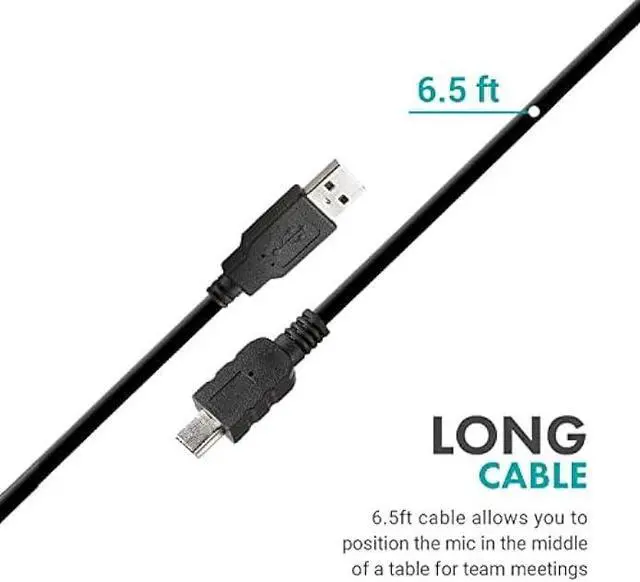 Alt view image 3 of 5 - Movo MC1000 Conference USB Microphone for Computer Desktop and Laptop with 180° / 20' Long Pick up Range Compatible with Windows and Mac for Dictation, Recording, YouTube, Conference Call, Skype