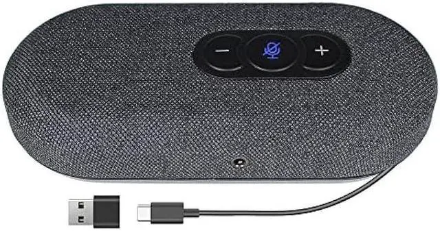 Main image of USB Speaker phone, Conference Computer Speaker with Microphone for Virtual Meetings, 360° Voice Pickup, Echo CancellationNoise Reduction, Plug and Play, Compatible with Zoom, Teams, Skype and more