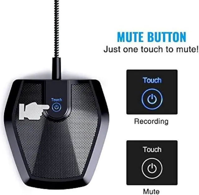 Alt view image 5 of 6 - TONOR Conference USB Microphone, Omnidirectional Condenser PC Mic for Video Conference, Recording, Skype, Online Class, Court Reporter, Plug & Play Compatible with Mac OS X Windows PC Compute, G11