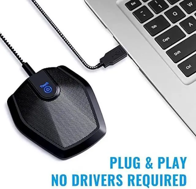 Alt view image 4 of 6 - TONOR Conference USB Microphone, Omnidirectional Condenser PC Mic for Video Conference, Recording, Skype, Online Class, Court Reporter, Plug & Play Compatible with Mac OS X Windows PC Compute, G11