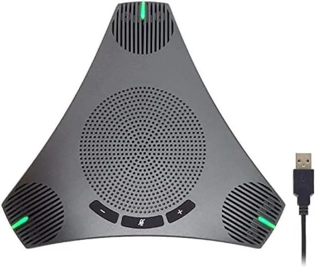 Main image of Conference Speaker and Microphone, 360° Omnidirectional USB Speakerphone Microphone with USB Hub, Noise Reduction/Echo Cancellation Computer Microphone for 8-10 People Business Conference, Home Office