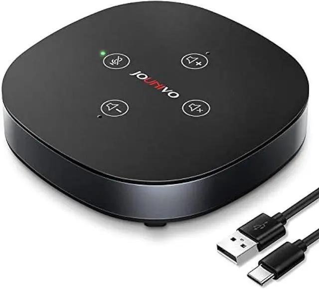 Main image of JOUNIVO USB Speakerphone Omnidirectional Conference Microphone with Speaker Portable Tap to Mute Speaker with Microphone Computer Speak Phone for Interview Call Speaker Webinar