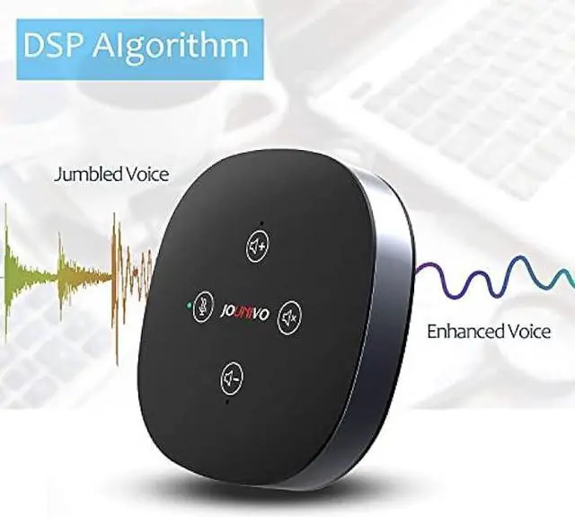 Alt view image 4 of 5 - JOUNIVO USB Speakerphone Omnidirectional Conference Microphone with Speaker Portable Tap to Mute Speaker with Microphone Computer Speak Phone for Interview Call Speaker Webinar