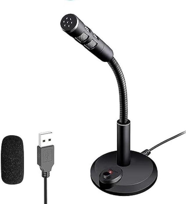 USB Computer Microphone with Mute Button, Plug&Play