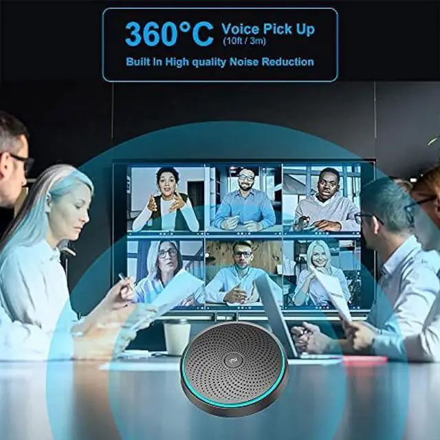 Alt view image 4 of 6 - ANSTEN Conference USB Microphone, Omnidirectional Condenser PC Mic Pick Up Voice 10ft,Ideal for Video Conferencing Recording, Skype, Online Class, Court Report, Compatible with Mac OS X Windows