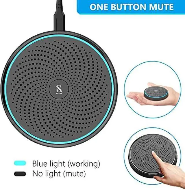 Alt view image 6 of 6 - ANSTEN Conference USB Microphone, Omnidirectional Condenser PC Mic Pick Up Voice 10ft,Ideal for Video Conferencing Recording, Skype, Online Class, Court Report, Compatible with Mac OS X Windows