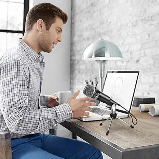 Alt view image 5 of 5 - FIFINE USB Microphone, Plug and Play Home Studio USB Condenser Microphone for Skype, Recordings for YouTube, Google Voice Search, Games, for Windows and Mac-K668