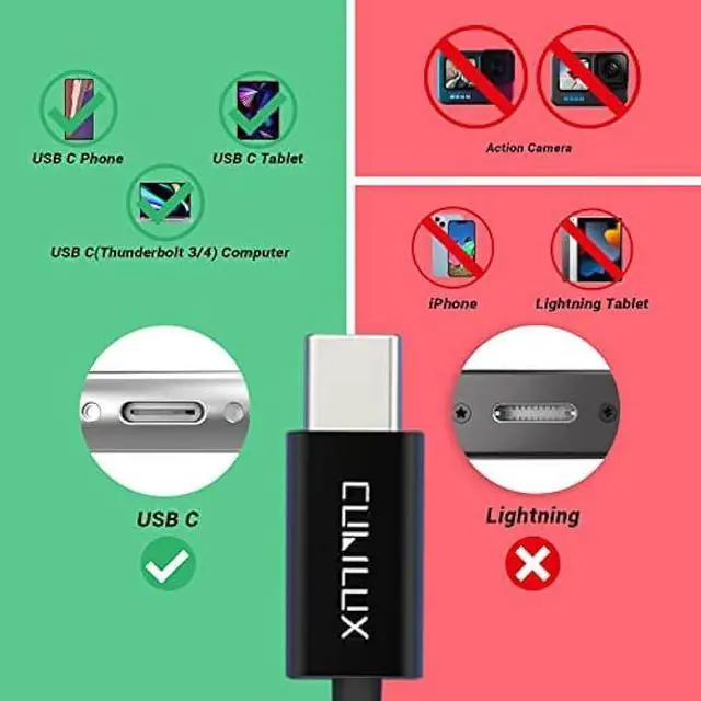 Alt view image 2 of 6 - Cubilux USB Type C Microphone, External Lavalier Lapel Clip MIC Compatible with Samsung Galaxy Note 20/10, S23/S22 Ultra S21/S20 Tab S8/S7/S6, iPad Pro/Air 5 4/Mini 6, Pixel 7/6 Pro 6a 5 4XL, 10 Feet