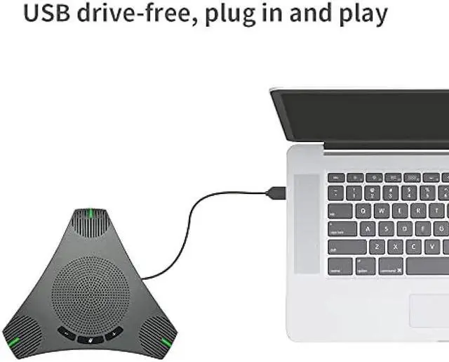 Alt view image 3 of 6 - Conference Speaker Microphone Omnidirectional USB Speakerphone Microphone for 8-10 People Business Conference,360° Omnidirectional Mic, Intelligent DSP Noise Reduction for Video Meeting ,Plug & Play