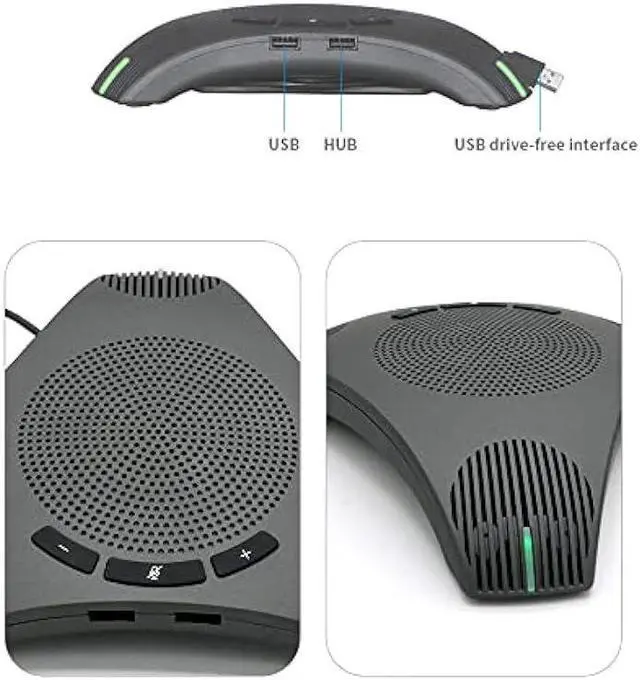 Alt view image 6 of 6 - Conference Speaker Microphone Omnidirectional USB Speakerphone Microphone for 8-10 People Business Conference,360° Omnidirectional Mic, Intelligent DSP Noise Reduction for Video Meeting ,Plug & Play