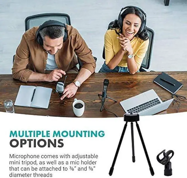 Alt view image 2 of 7 - Movo HM-K1 Handheld Digital Cardioid Condenser Microphone for iPhone, Android, Computer with Mic Stand - USB, USB C and Lightning Connector Cables - Mic Compatible with PC, Mac, iPhone, iPad, Android