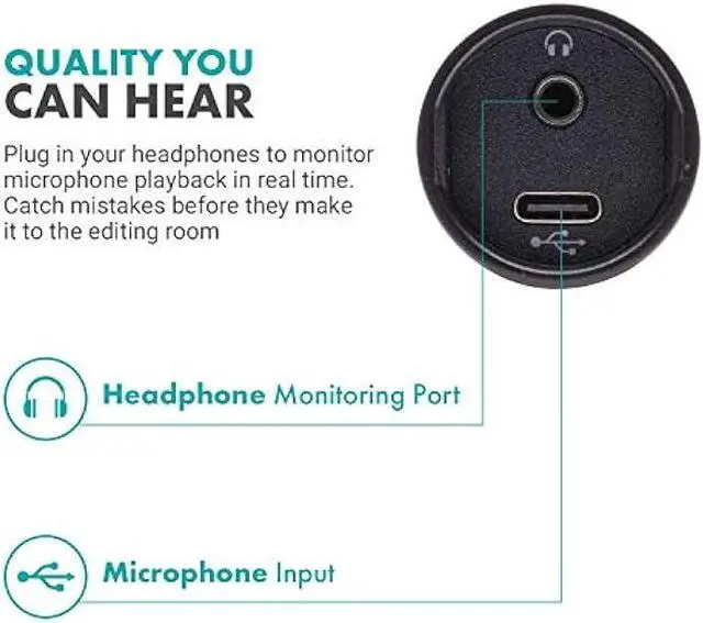 Alt view image 7 of 7 - Movo HM-K1 Handheld Digital Cardioid Condenser Microphone for iPhone, Android, Computer with Mic Stand - USB, USB C and Lightning Connector Cables - Mic Compatible with PC, Mac, iPhone, iPad, Android