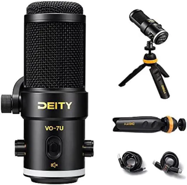 Main image of Deity VO-7U Tripod Kit USB Broadcast Microphone Dynamic USB Mic with RGB Lighting Effect for Phones Laptop PS5 Xbox Game Live Stream Conference Broadcast (Standard Black)