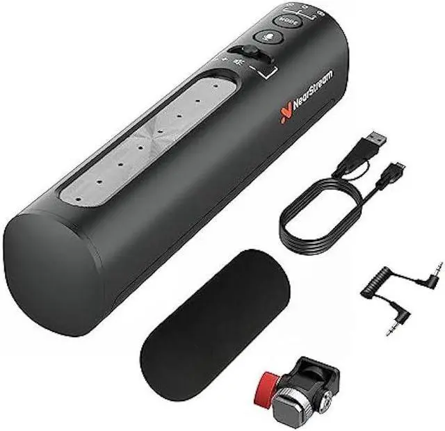 Main image of NUROUM NEARSTREAM AM10B USB Condenser Gaming Microphone, 3 Polar Patterns Noise Cancellation Computer Microphone, Desktop Podcast Mic with Mute, AGC, Pop Filter for Streaming Recording