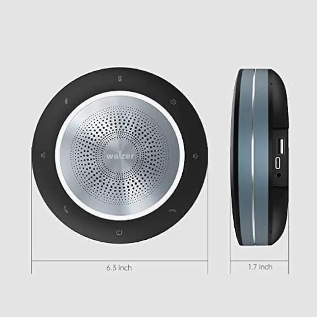 Alt view image 5 of 6 - Bluetooth Speakerphone Conference Microphone with Wireless Dongle, Portable USB Speaker for Meetings, 6 mics 360° Enhanced Voice Pickup, Noise Reduction for Home and Office 10W Louder Sound Walzer