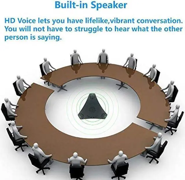Alt view image 3 of 6 - Conference Speaker and Microphone, iTOPVIS 360°Omnidirectional Speakerphone Intelligent DSP Noise Reduction for Video Meeting/Business Conference, USB Plug & Play Compatible with Windows/Mac OS X