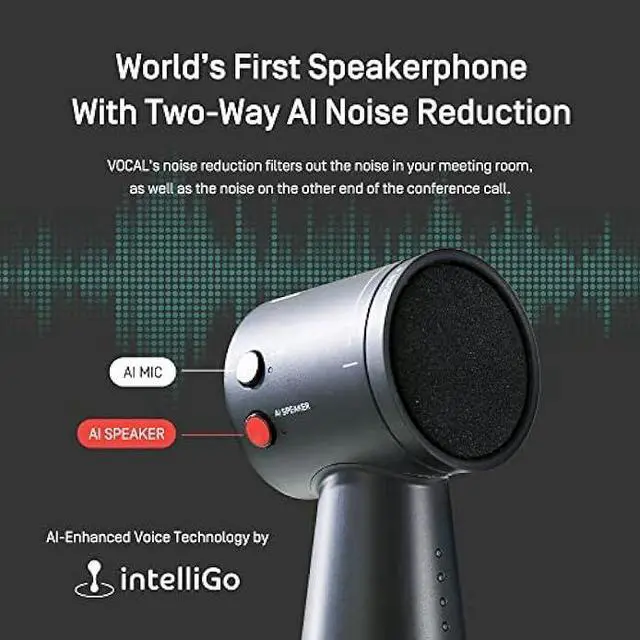 Alt view image 2 of 6 - Ipevo Vocal AI Beamforming Bluetooth Speakerphone for Conferencing, Video Calls, Online Meetings, Hybrid Work, Meeting Rooms, Microphone with Noise Reduction