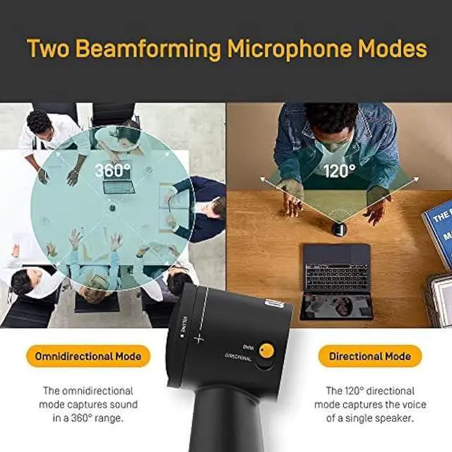 Alt view image 3 of 6 - Ipevo Vocal AI Beamforming Bluetooth Speakerphone for Conferencing, Video Calls, Online Meetings, Hybrid Work, Meeting Rooms, Microphone with Noise Reduction