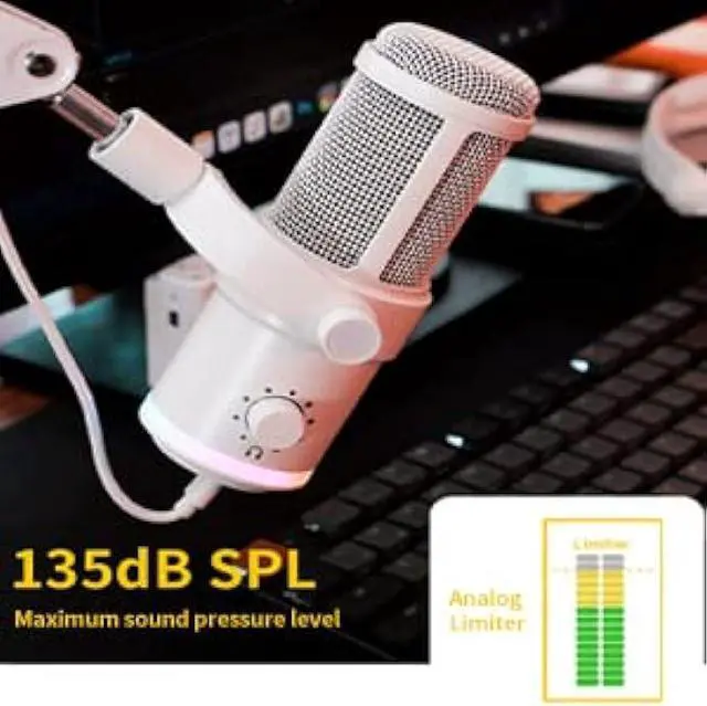 Alt view image 5 of 6 - Deity VO-7U Tripod Kit USB Broadcast Microphone Dynamic USB Mic with RGB Lighting Effect for Phones Laptop PS5 Xbox Game Live Stream Conference Broadcast (Standard Black)