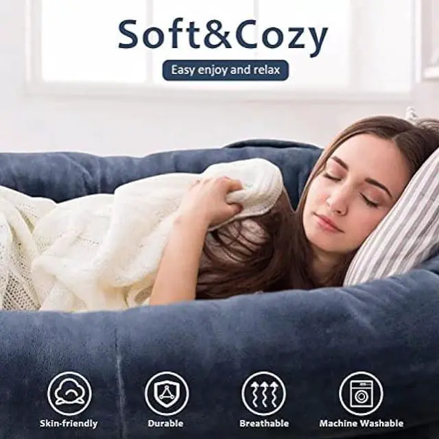 Alt view image 5 of 6 - Human Dog Bed, 67 x 38 x 12 Giant Dog Bed for Adults and Pets, Human Dog Bed for People, Soft Cozy Fluffy Human Sized Dog Bed for Napping, with Removable Cover, Machine Washable