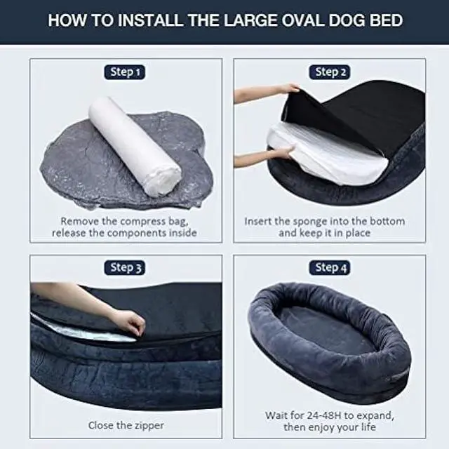 Alt view image 6 of 6 - Human Dog Bed, 67 x 38 x 12 Giant Dog Bed for Adults and Pets, Human Dog Bed for People, Soft Cozy Fluffy Human Sized Dog Bed for Napping, with Removable Cover, Machine Washable