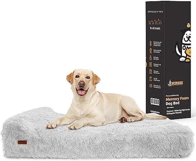 Main image of Jumbo Orthopedic Dog Bed - 7-inch Thick Memory Foam Pet Bed with Pillow with Removable Cover & Free Waterproof Liner - for Large Breed Dogs