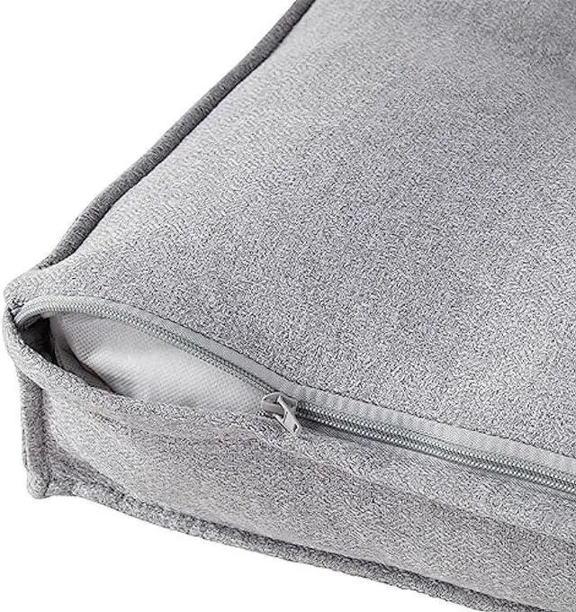 Alt view image 4 of 6 - Happy Hounds Milo Square Tufted Pillow Dog Bed, Cement, Small (24 x 24)