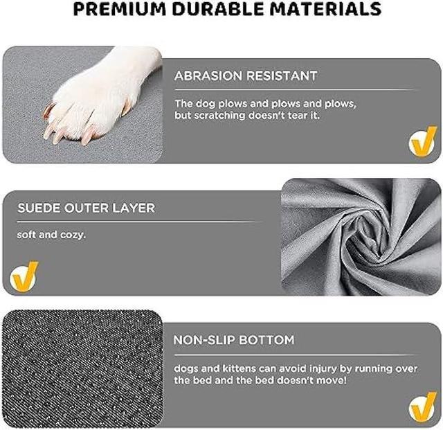 Alt view image 2 of 7 - DREAMANIA Large Orthopedic Dog Bed for Medium, Large and Extra Large Dogs, Luxury Foam Pet Bed Mat with Durable Removable Cover, Non-Slip Bottom, Machine Washable (L(38x24x3.7))