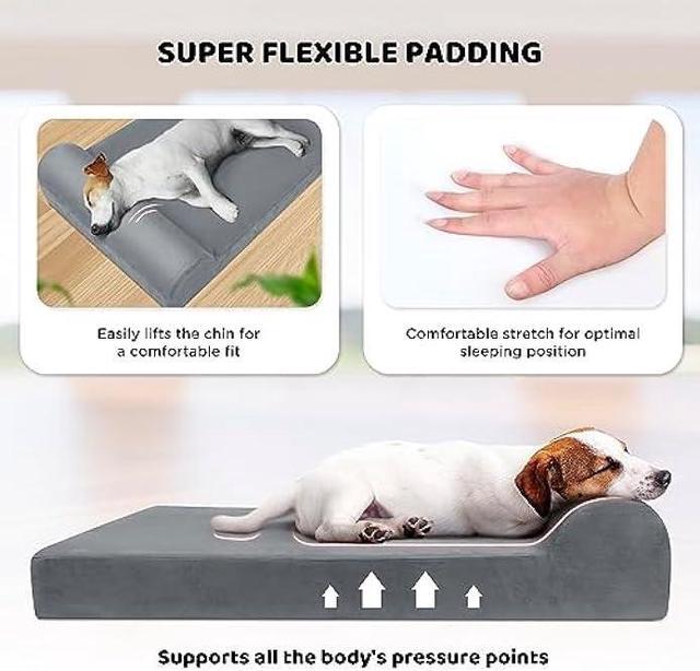 Alt view image 4 of 7 - DREAMANIA Large Orthopedic Dog Bed for Medium, Large and Extra Large Dogs, Luxury Foam Pet Bed Mat with Durable Removable Cover, Non-Slip Bottom, Machine Washable (L(38x24x3.7))